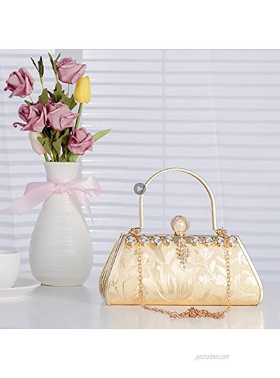 Molshine Vintage Evening Handbag,Mosaic Rhinestone Shoulder Bag,Classic Fashion Totes Party Clutch Purse for Women Girl Home Travel Shopping Wedding Outdoor