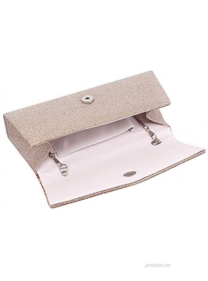 Naimo Flap Dazzling Clutch Bag Evening Bag With Detachable Chain