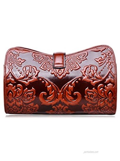 PIJUSHI Womens Crossbody bag for Women Evening Bag Embossed Floral Party Clutch Bags