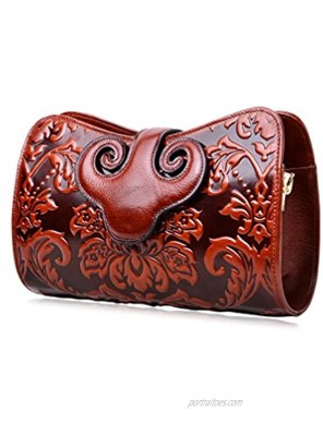 PIJUSHI Womens Crossbody bag for Women Evening Bag Embossed Floral Party Clutch Bags