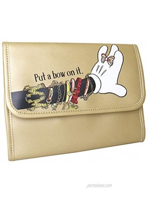 Disney Minnie Mouse Put A Bow On It Faux Leather Envelope Jewelry Clutch