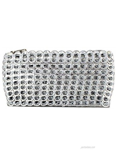 Evening Clutch Makeup Bag ‘Chica Rosa’ Pop Tab Purse from ESCAMA STUDIO | iPhone Holder In 12 Fun Colors