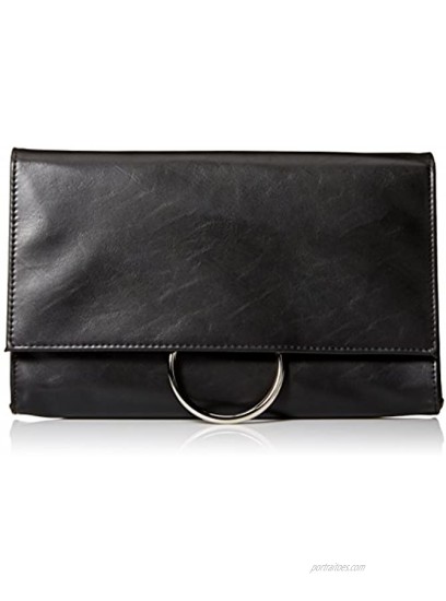 Jessica McClintock Nora Solid Large Envelope Clutch with Ring Closure
