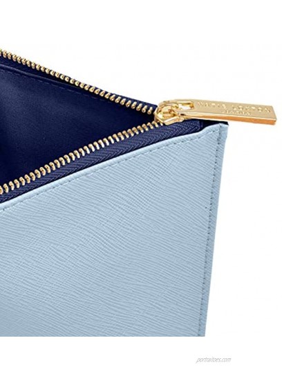 Katie Loxton Be You Tiful Women's Medium Vegan Leather Clutch Perfect Pouch Sky Blue
