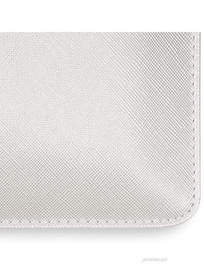 Katie Loxton Bridesmaid Women's Vegan Leather Clutch Secret Perfect Pouch Metallic White