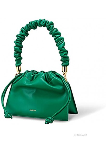 SINBONO Drawstring Handbags for Women Classic Purses with Vegan Leather