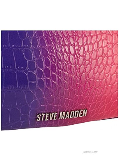 Steve Madden SUBMITT Croc Clutch Purple Multi