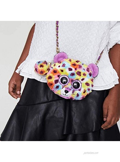 TY Unisex Kids’ Pochette Porte Monnaie Peluche 10cm-Giselle le léopard Pouch multicolour SMALL