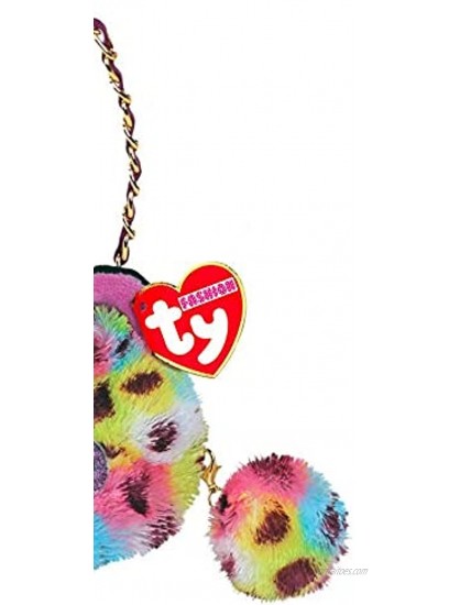 TY Unisex Kids’ Pochette Porte Monnaie Peluche 10cm-Giselle le léopard Pouch multicolour SMALL