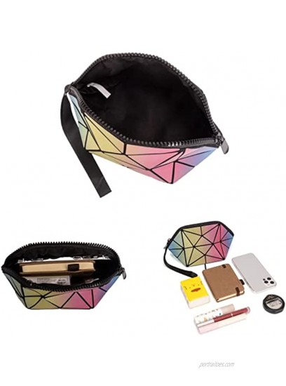 Women Handbags Geometric Luminous Crossbody Bag Holographic Backpack Purses Tote bag Wallet