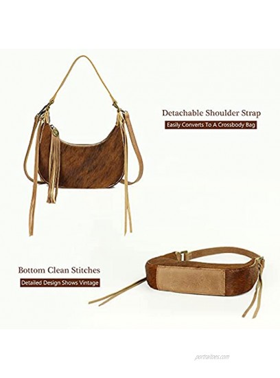 Women Small Clutch Purse Western Cowhide Hair on Handbags Cowgirl Vintage Leather Shoulder Bag Crossbody