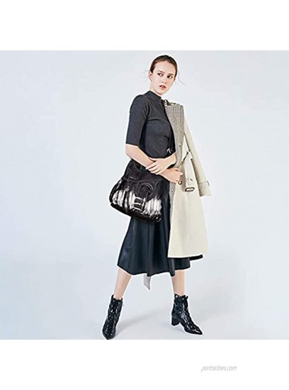 Angel Kiss Purse Women Hobo Handbag Fashion Roomy Crossbody Shoulder Bag Ladies Top Handle Handbag Washed PU Leather