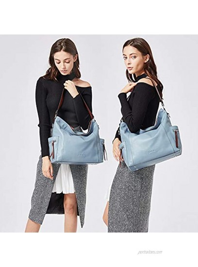 BOSTANTEN Genuine Leather Hobo Handbags Designer Shoulder Tote Purses Crossbody Large Bag for Women