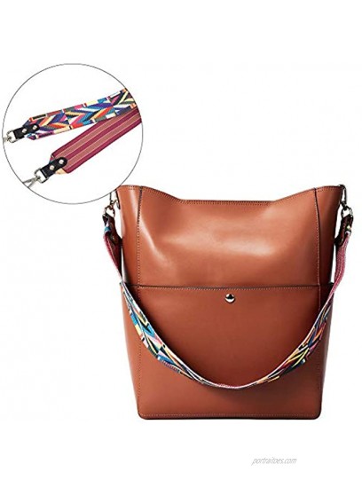 BOSTANTEN Leather Bucket Handbags for Women Tote Shoulder Bag Hobo Bag Purses