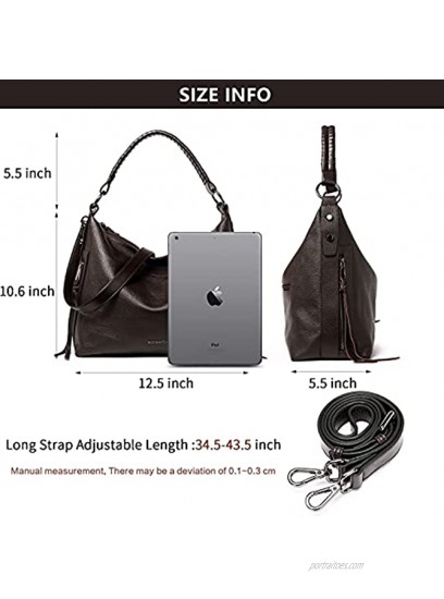 BOSTANTEN Leather Handbags for Women Concealed Carry Large Designer Hobo Bags Ladies Shoulder Crossbody Purse