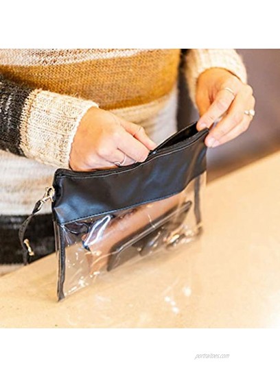 Clear Crossbody Purse Stadium Approved Bags For Women Shoulder Bag or Football Wristlet