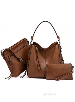 Hobo Handbags for Women Large Shoulder Bag Ladies Crossbody Bag 3pcs Purse Set
