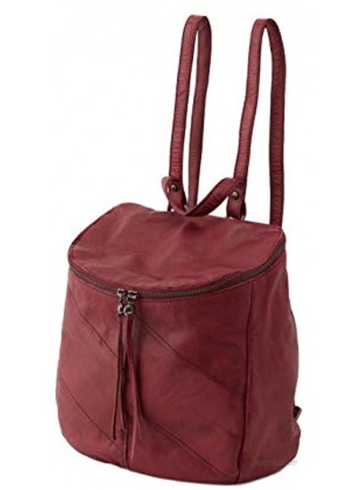Hobo Womens Leather Backpack Red