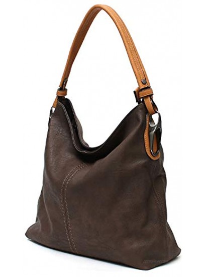 Janin Handbag Bucket Style Hobo Shoulder Bag with Extra Longer Strap