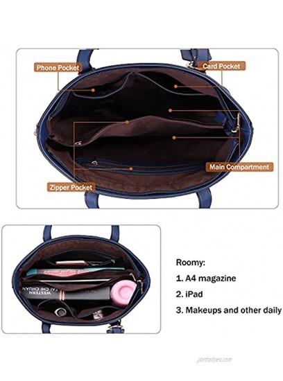 JOSEKO Shoulder Bag Handbags for Women Fashion Tote Bags Satchel Purse Set Hobo bag 3pcs