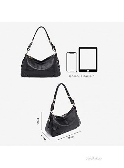 Kattee Soft Leather Hobo handbags for Women Genuine Top Handle Vintage Shoulder purses