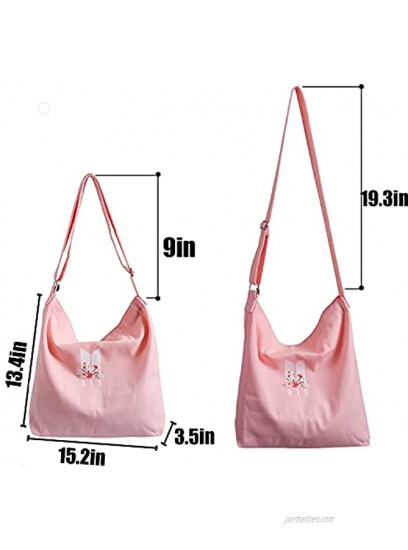 Kpop BTS Merchandise Canvas Shoulder Bag Hobo Crossbody Handbag Casual Tote for Army Gifts