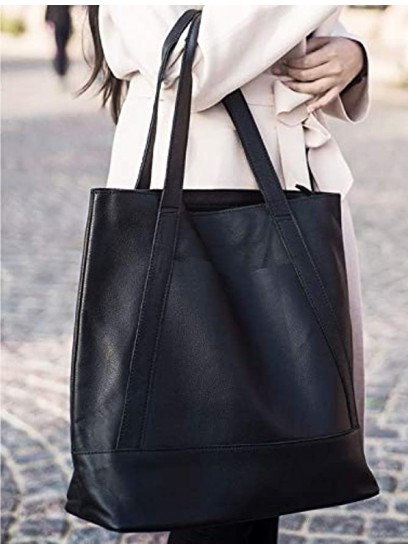 Leather Tote Bag For Women with Zipper or Magnetic Closure Shoulder Bag Large Hobo with Multiple Pockets Top Handle Handbag