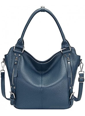 OVER EARTH Genuine Leather Handbags for Women Hobo Shoulder Bag Ladies Leather Tote Bag