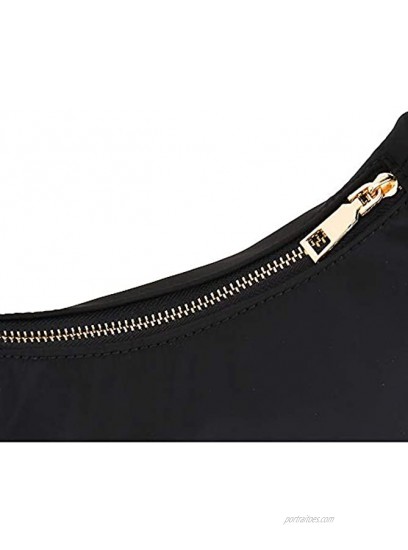 Small Nylon Shoulder Bags for Women Elegant Feminine Mini Handbags with Zipper Closure
