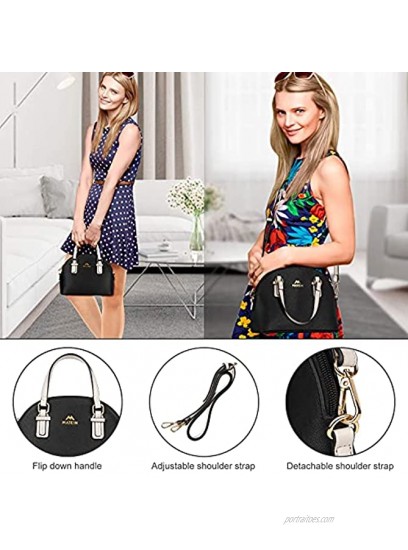Tote Bag for Women Fashion Handbags Purse with Adjustable Top Handles Water Resistant Leather Wallet Crossbody Satchel Bag Wallets Hobo for Daily Travel,3pcs Set Black