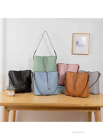 WESTBRONCO Women Handbag Leather Designer Crossbody Tote Pures Shoulder Hobo Bucket Bag for Casual Work Daily