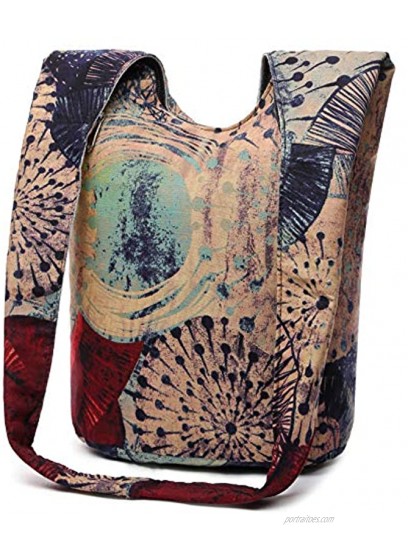 Women Shoulder Handbags Fashion canvas Hippie Crossbody Bags Bohemian Animal Prints Hobo Bags