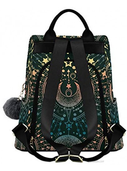 ALAZA Moon & Star Alchemy Magical Backpack Purse for Women Anti Theft Fashion Back Pack Shoulder Bag