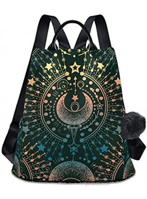 ALAZA Moon & Star Alchemy Magical Backpack Purse for Women Anti Theft Fashion Back Pack Shoulder Bag