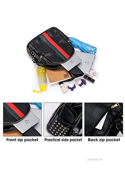Alovhad Pu Leather Mini Backpack For Women Purse Cute Daypack Bag Fashion Shoulder Bag