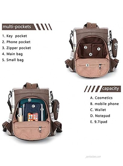 Backpack Purse for Women Fashion Backpack Purses PU Leather Daypacks Anti-Theft Shoulder Bag Satchel Purse