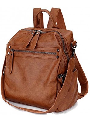 Backpack Purse for Women PU Leather Fashion Convertible 2 Ways Shoulder Bag VX