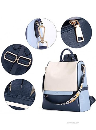 CLUCI Women Backpack Purse PU Leather Fashion Handbag Large Anti-theft Travel Ladies Shoulder Bag