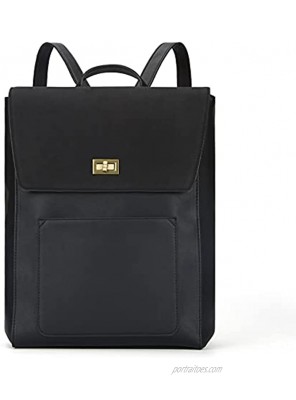 ECOSUSI Leather Backpack Women Fashion Bookbag Purse Work Bag College Daypack