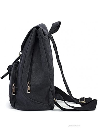 Fashion Backpacks Purse For women Travel Rucksack Teenage Girl Canvas Daypacks Black School Bag