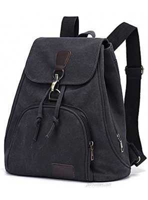 Fashion Backpacks Purse For women Travel Rucksack Teenage Girl Canvas Daypacks Black School Bag