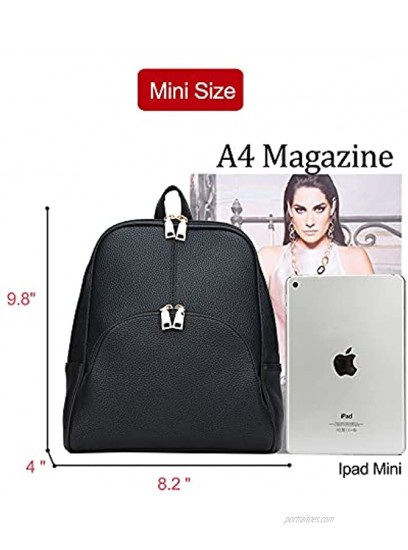 KKXIU Casual Mini Backpack Small Daypacks Purse Synthetic Leather for Girls and Women