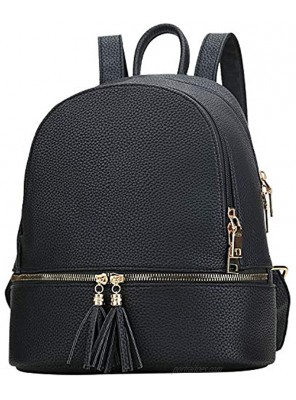 KKXIU Girls Backpack for Women Cute Small Leather Purse with Tassel