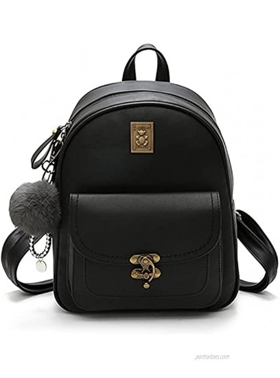 Leather Backpack TOMAS Mini Backpack for Women PU Leather Small Backpack Ladies Shoulder Bag Casual Travel Daypack