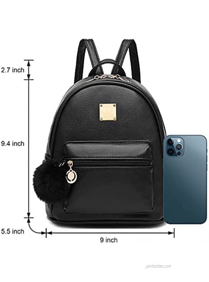 Mini Backpack Purse for Teen Girls Women Small Fashion Backpack PU Leather Shoulder Backpacks Grey