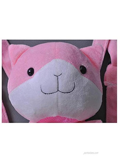 NNAA SUTUO Nanami Chiaki Backpack+Hairpin Game Danganronpa Cosplay Cat Plush Backpack Pixel Hairpin Pink Large