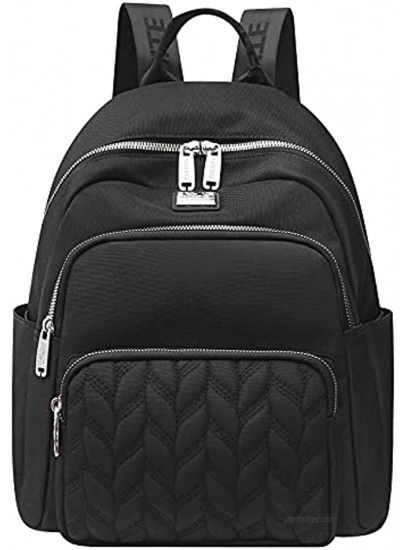 Nylon Women Backpacks Purse Black Casual Lightweight Fashion Backpacks Rucksack Daypack for Women Ladies Teens School Bags … Leaf Black