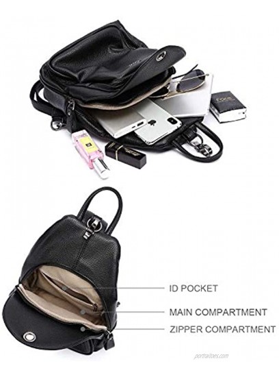 Small Backpack Purse for Women Backpack Handbags Lightweight PU Nylon Sling Purse with Convertible Shoulder Strap