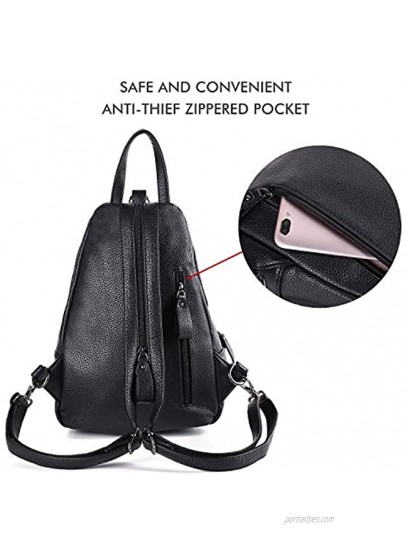 Small Backpack Purse for Women Backpack Handbags Lightweight PU Nylon Sling Purse with Convertible Shoulder Strap