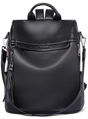 Telena Womens Backpack Purse Vegan Leather Large Travel Backpack College Shoulder Bag with Tassel